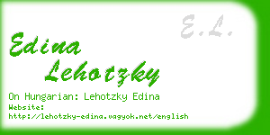 edina lehotzky business card